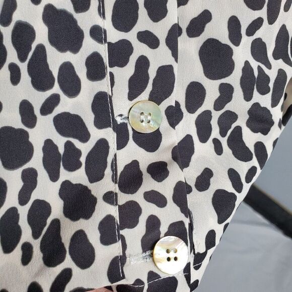 KENDALL + KYLIE crop top animal print floral button down boxy S - Picture 3 of 10